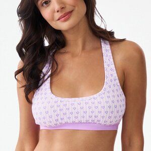 Roller Rabbit Lovely Stripe Rib Madison Racerback Bralette Size XLLAVENDER / XL